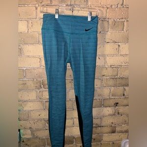 Nike Black and Blue Leggings!